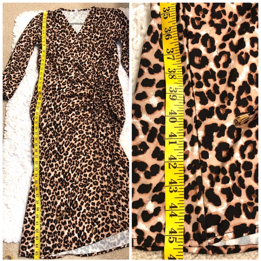 Shein Leopard Print Ruched Dress - Picture 8 of 10